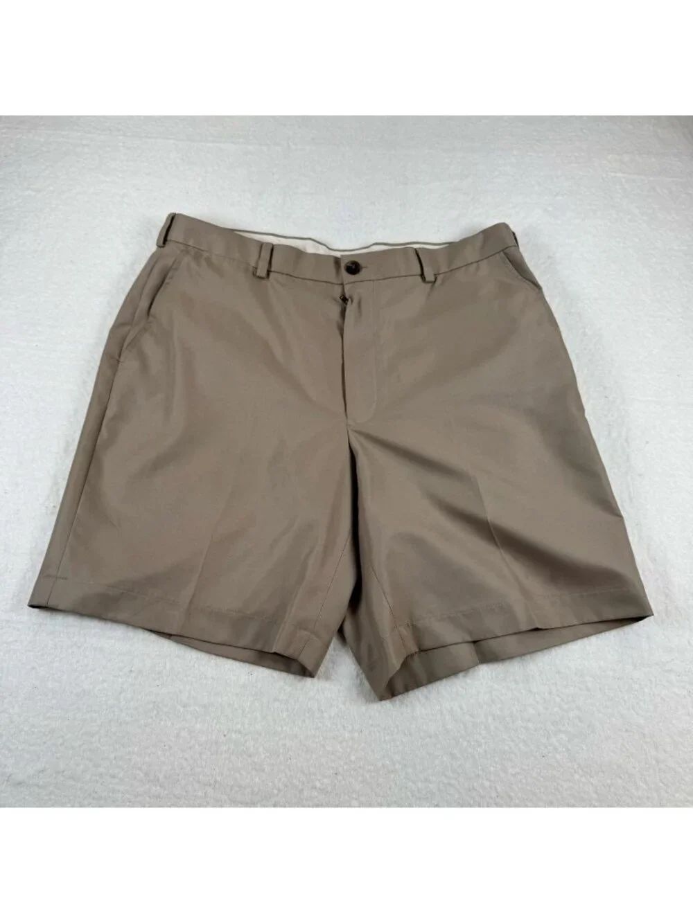 Brooks Brothers St Andrews Links Shorts Mens Size 38 Beige Chino Golf Summer